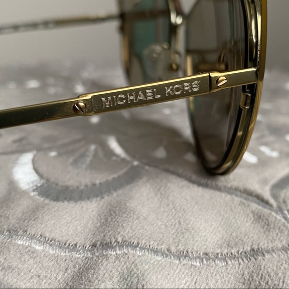 Michael Kors Ina Gold Cat’s Eye Mirrored Sunglasses - Picture 12 of 14